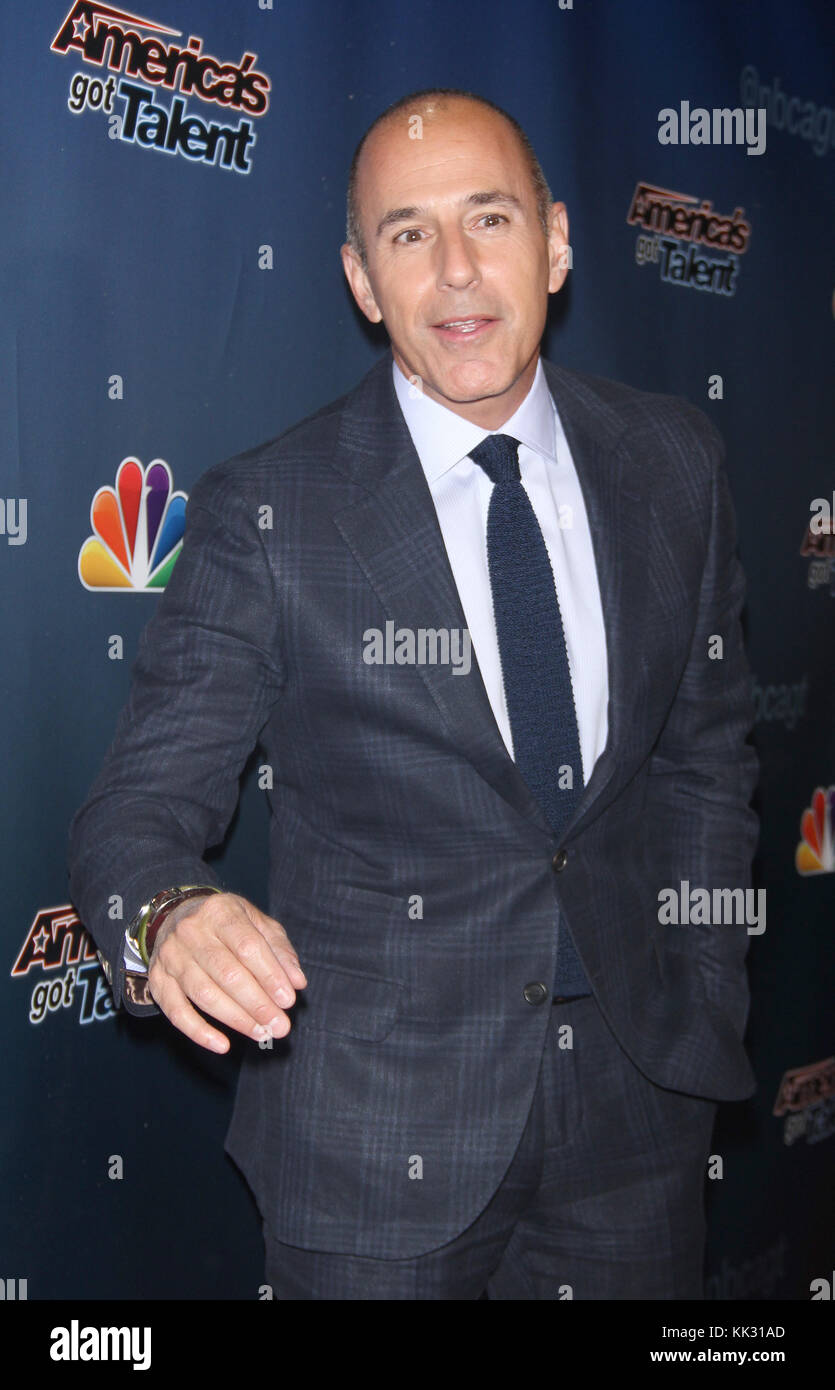 FOTO ***FOTO*** Matt Lauer Ha Sparato Da NBC's Today Show NEW YORK, NY - 30 LUGLIO: Matt Lauer ha ritratto a America's Got Talent Season 9 Live Voting Post Show al Rockefeller Center il 30 luglio 3014 a New York City. Credito: RW/MediaPunch Foto Stock