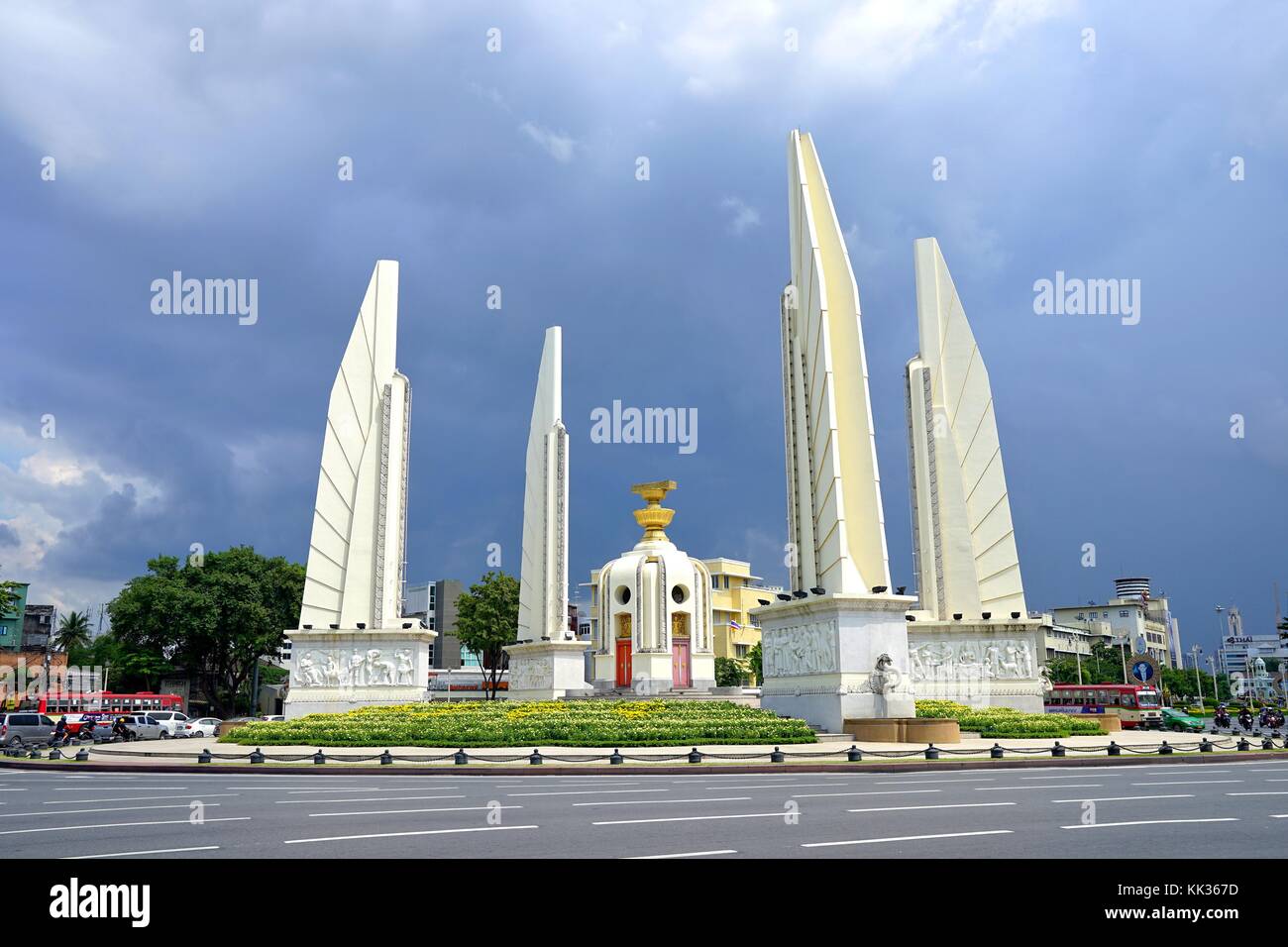 La democrazia un monumento al centro di Bangkok, Thailandia Foto Stock