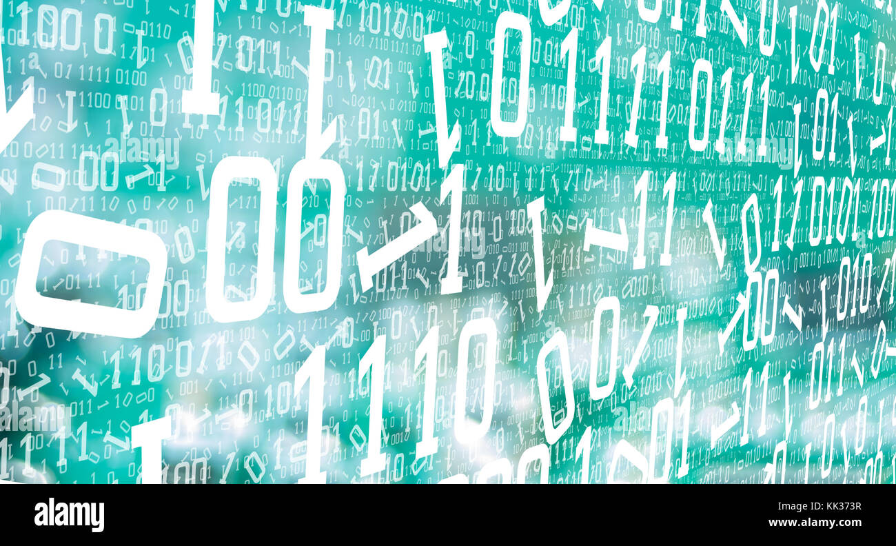 Calcolatore codice binario finanziari numeri di criminalità informatica Foto Stock