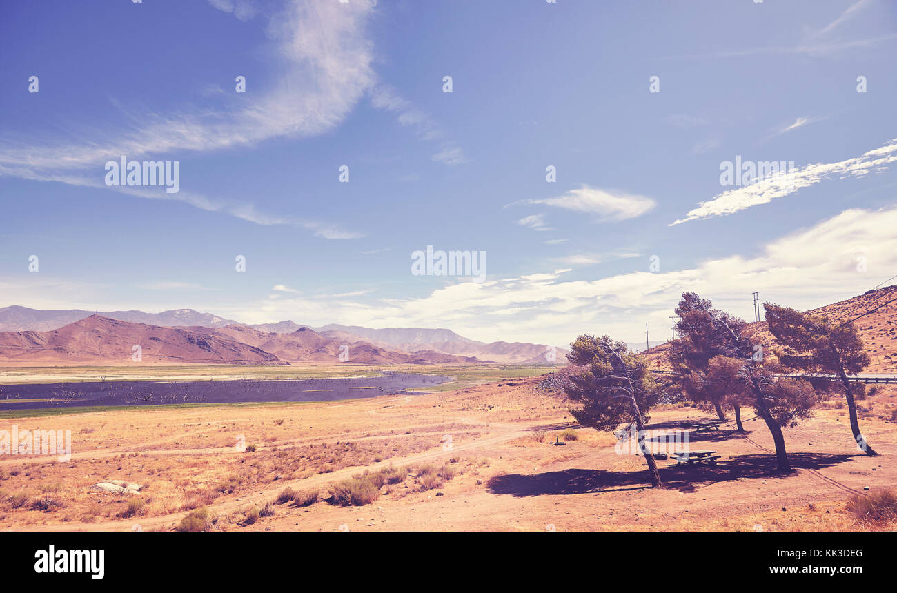 Parco nazionale della valle della morte area riposo, colore filtrata foto, Stati Uniti d'America. Foto Stock