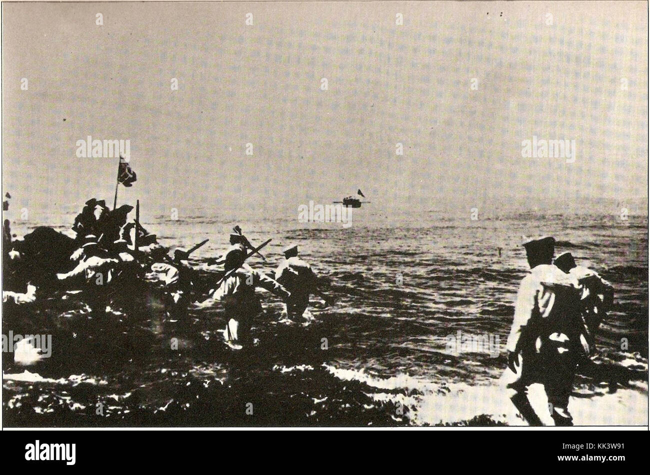 Sbarco italiano a Tripoli Foto Stock