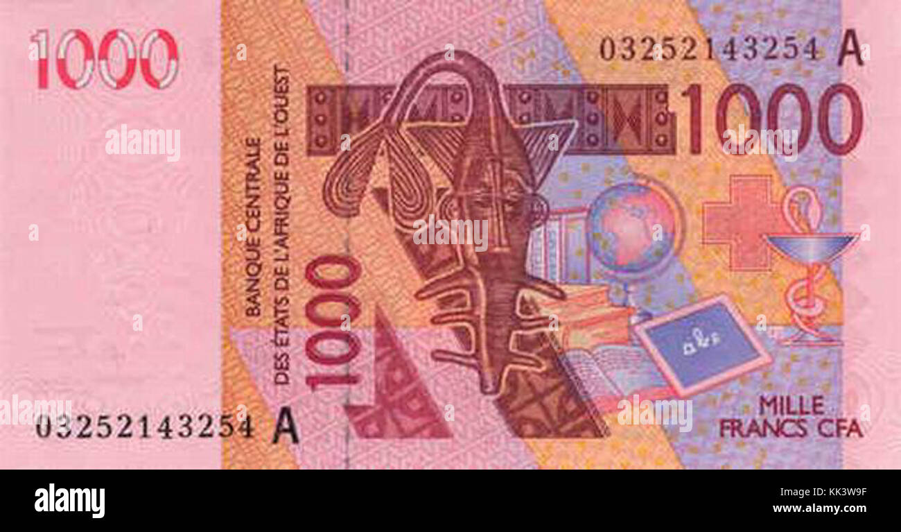 1000 Franco CFA UEMOA un Foto Stock