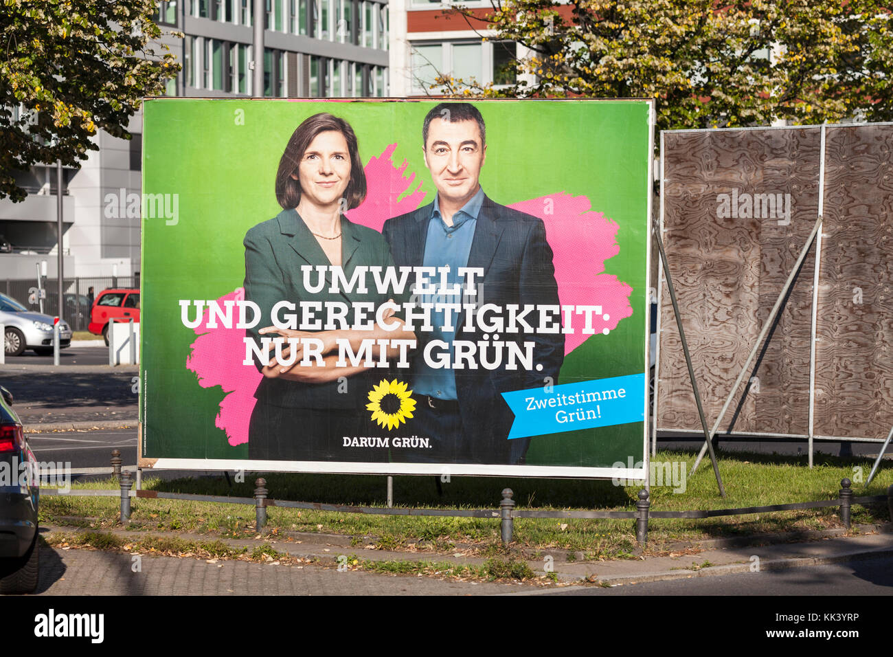 Die Gruenen cartellone elettorale (partito in Germania) Foto Stock