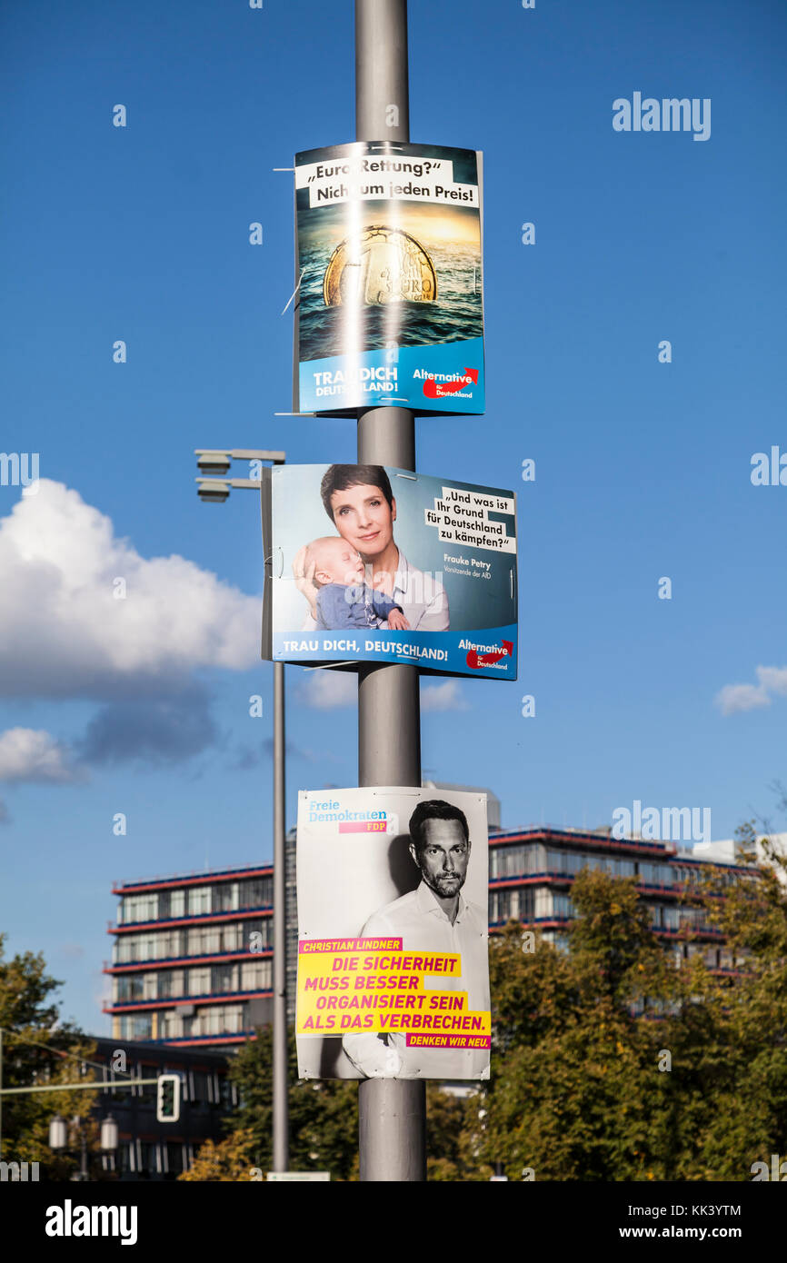 AFD und FDP cartellone elettorale (parti in Germania) Foto Stock