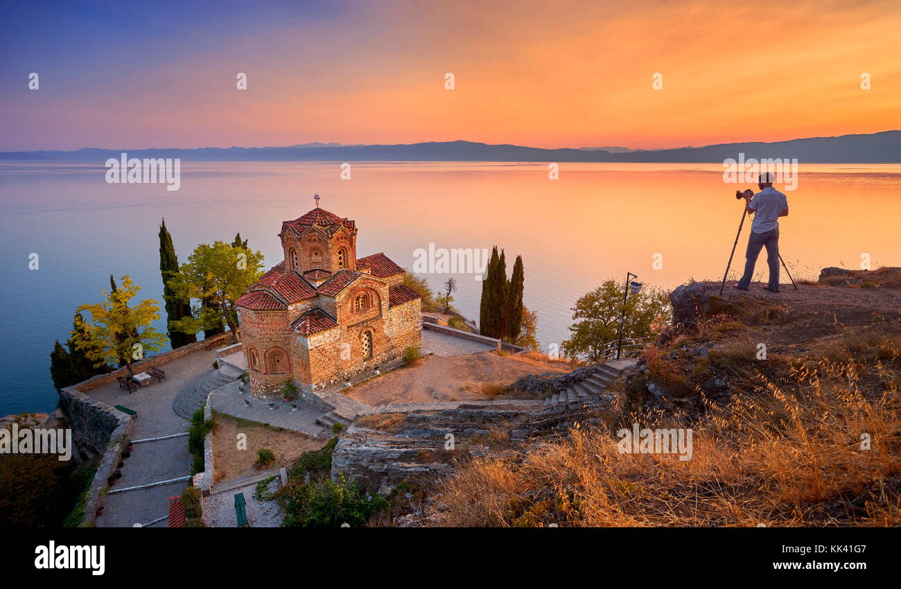 Macedonia - Chiesa di San Giovanni a Kaneo, Ohrid, UNESCO Foto Stock
