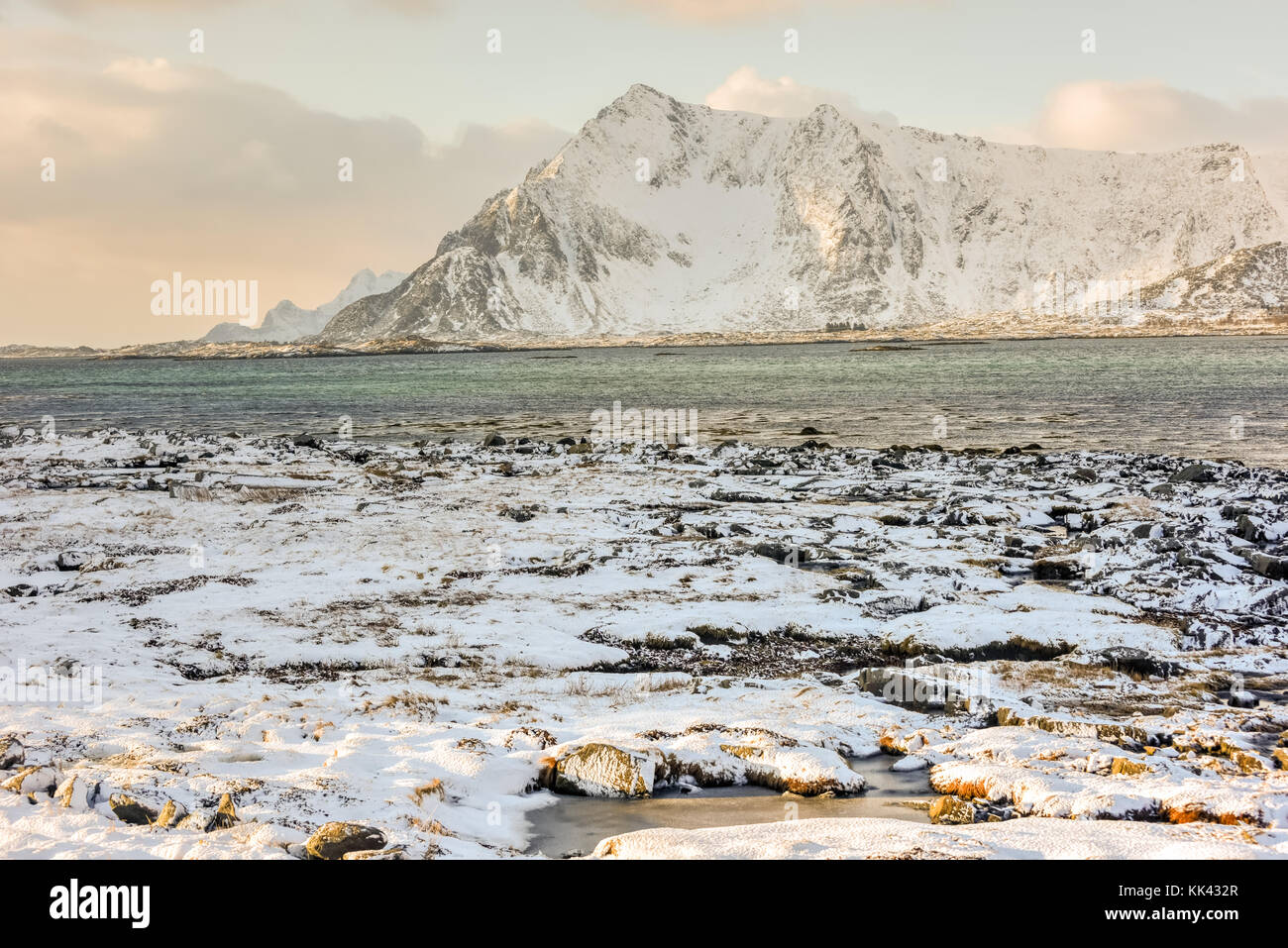 La natura di vestvagoy nelle isole Lofoten in Norvegia Foto Stock