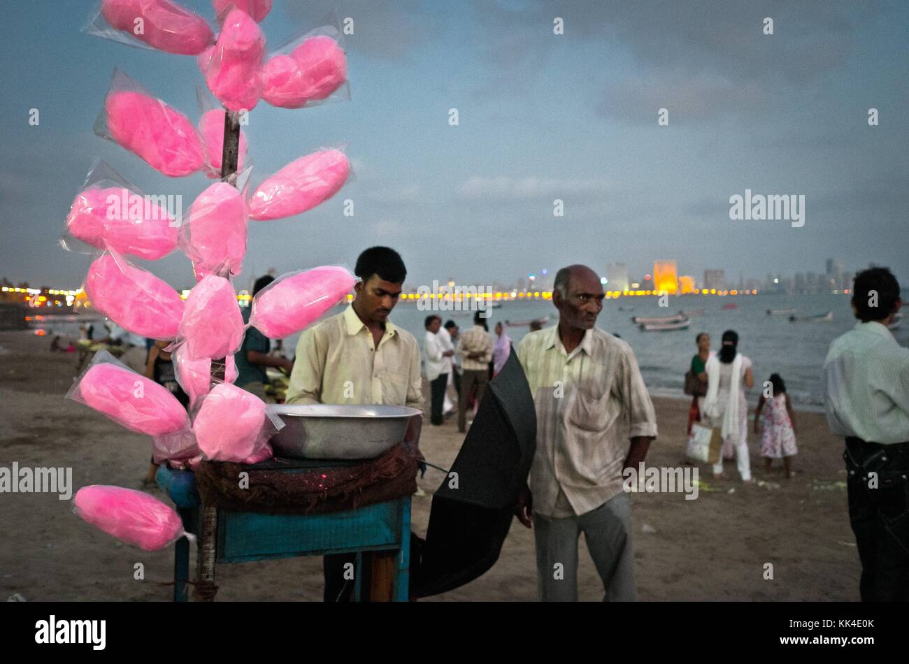 BOMBAY Mumbai Indian Glance - 13/05/2010 - - Chowpatty Beach la spiaggia di Bombay - Sylvain Leser / le Pictorium Foto Stock