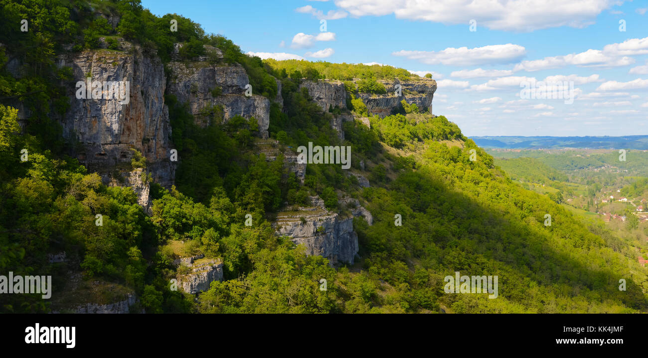 Bellissimo villaggio francese Chateau de limargue autoire francia Foto Stock