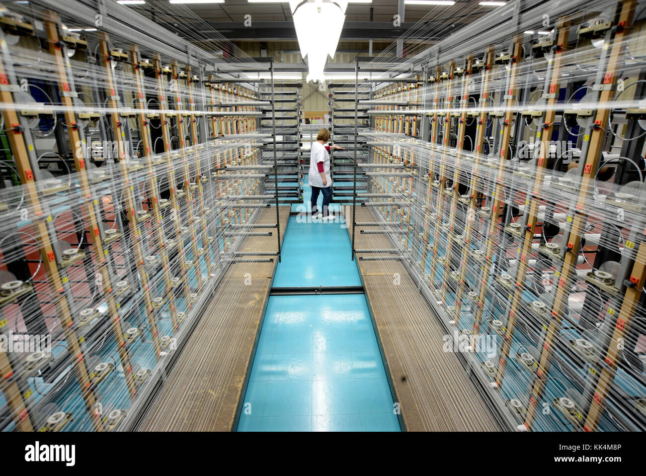 Badinieres (sud-est della Francia): Porcher fabbrica di tessitura, orditura workshop. La fabbricazione appartiene a Porcher Industries, specializzata nella svil Foto Stock