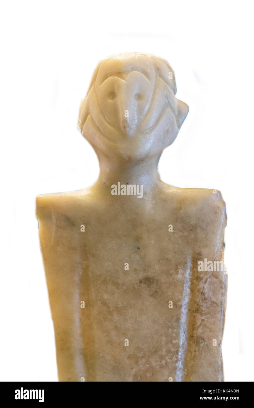 Idolo antropomorfo di Rena, Badajoz. La rappresentazione della divinità appartiene al periodo calcolitico Foto Stock