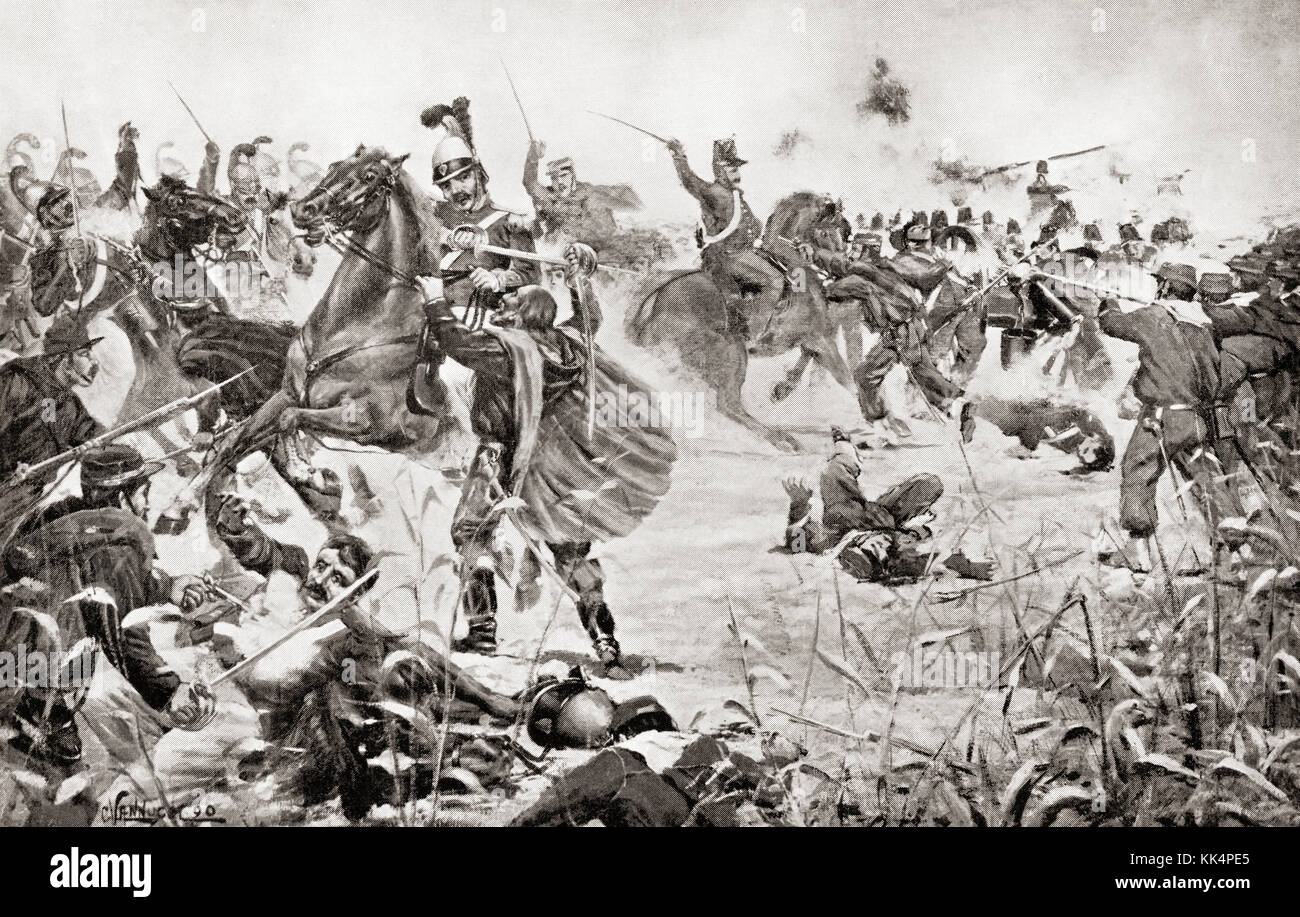 La battaglia di Milazzo, 17-24 luglio 1860, tra Giuseppe Garibaldi di volontari e le truppe del Regno delle Due Sicilie a Milazzo, SICILIA. Da hutchinson nella storia delle nazioni, pubblicato 1915. Foto Stock