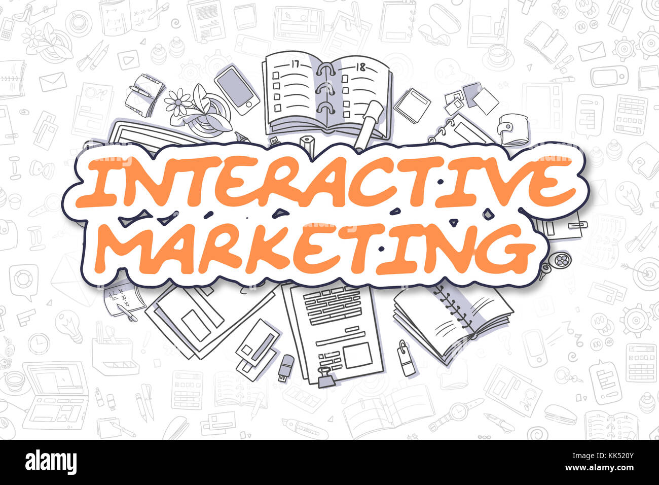 Interactive Marketing - Concetto di affari. Foto Stock