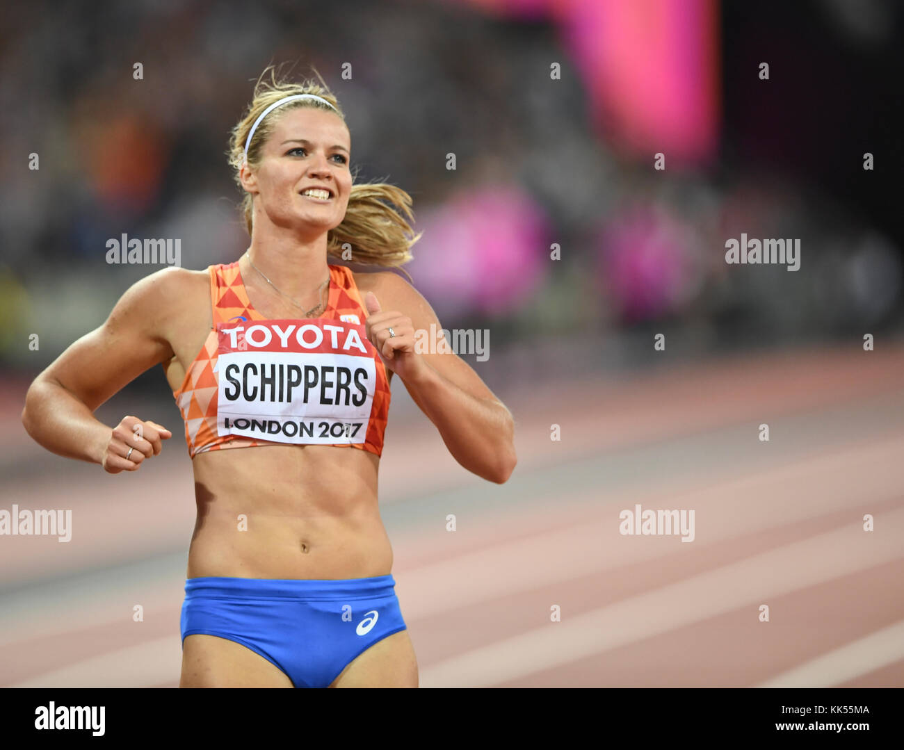 Dafne Schippers - 200m donne Medaglia d'Oro - IAAF World Championships Londra 2017 Foto Stock