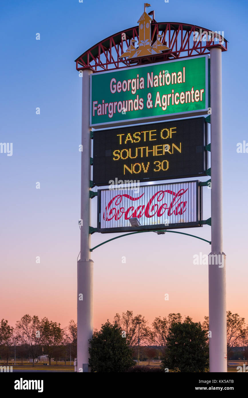 La Georgia fiera nazionale & agricenter segno lungo i-75 in Perry, Georgia. (Usa) Foto Stock
