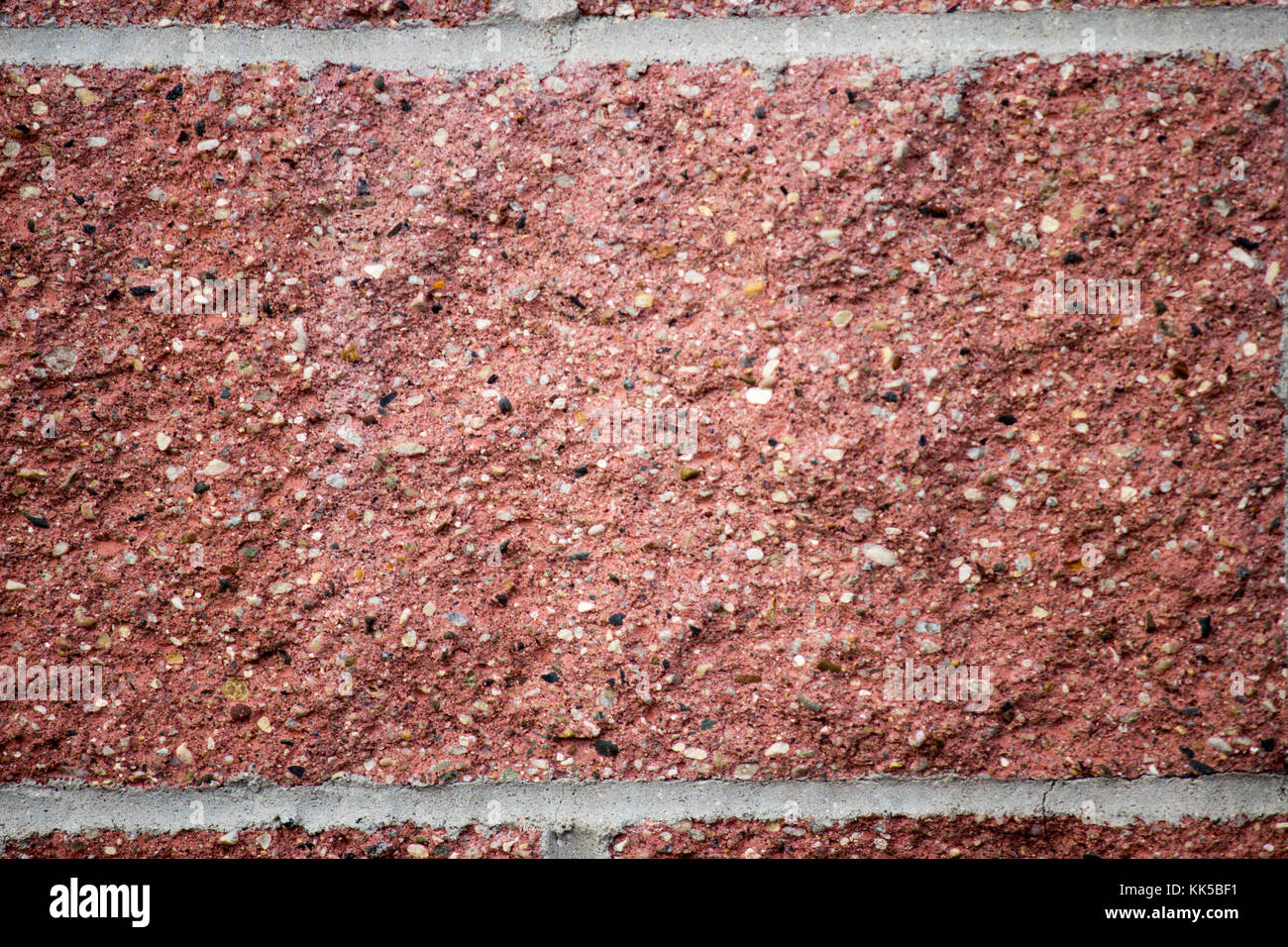 Close up dettaglio di colore rosso mattone o pietra e calce bianca Foto Stock