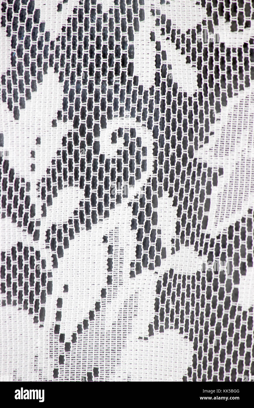 Close up di texture dettagliate di bianco merletto d'edera Foto Stock