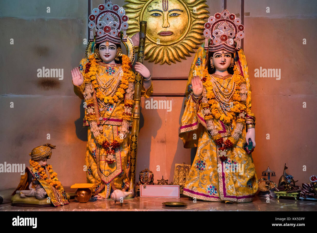 Rama e sita nelle figure la decorazione interna Foto Stock