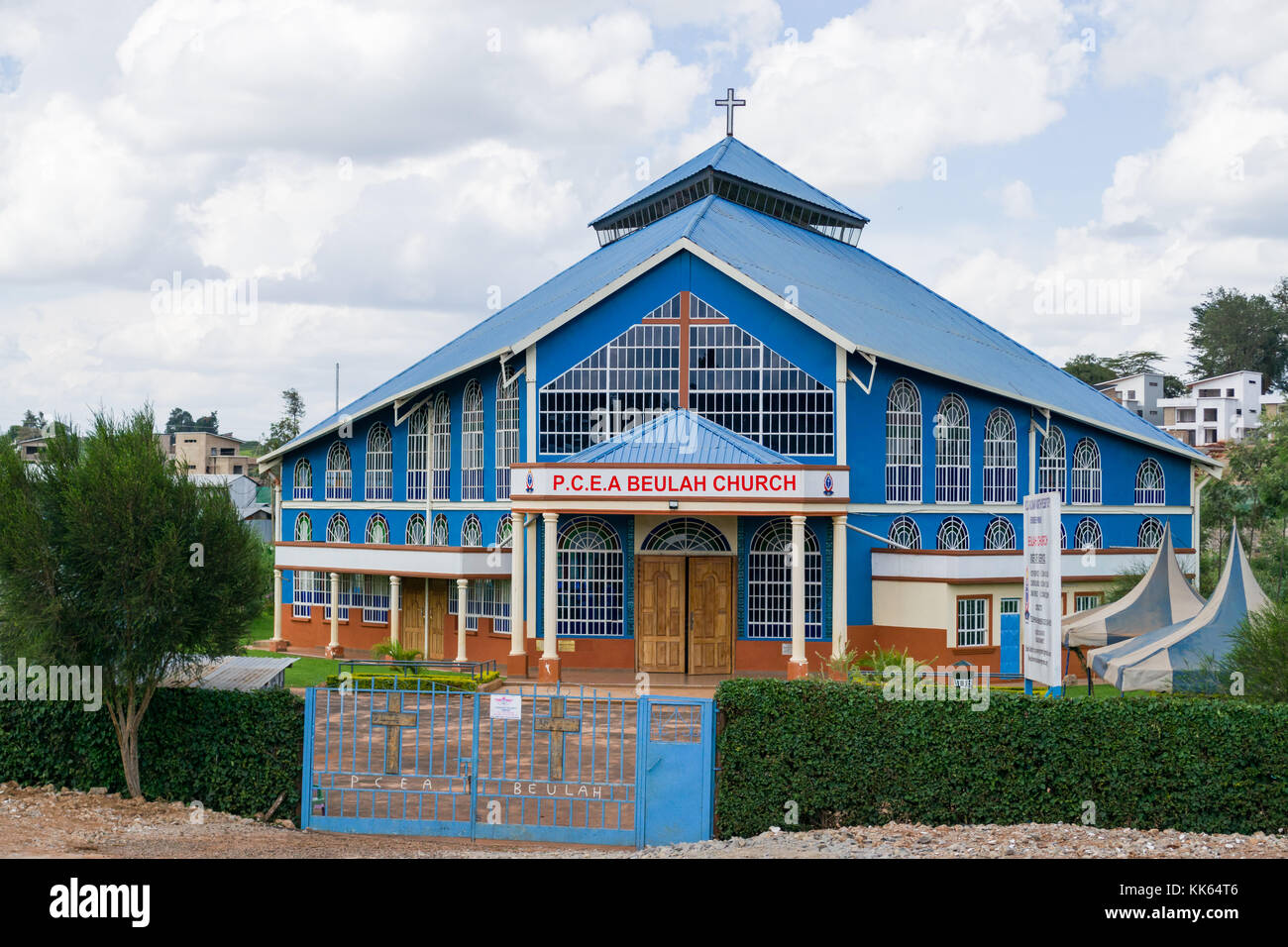 Una Chiesa Presbiteriana dell Africa Orientale (PCEA) esterno dell'edificio, Kenya, Africa orientale Foto Stock