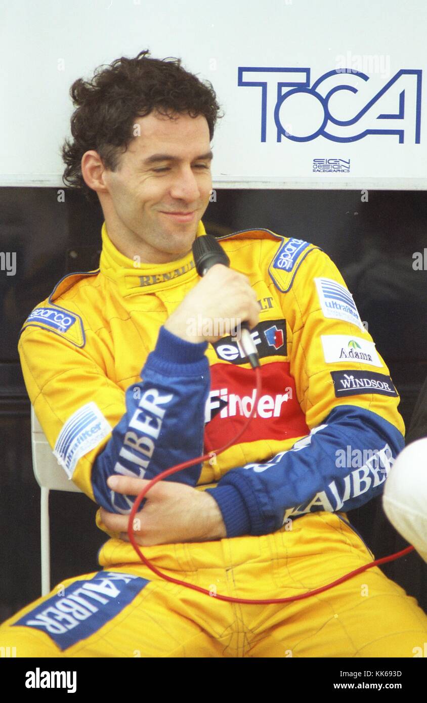 Alain Menu ritratto, 1996 British Touring Car Championship round di apertura, Donington Park 8 aprile. Foto Stock