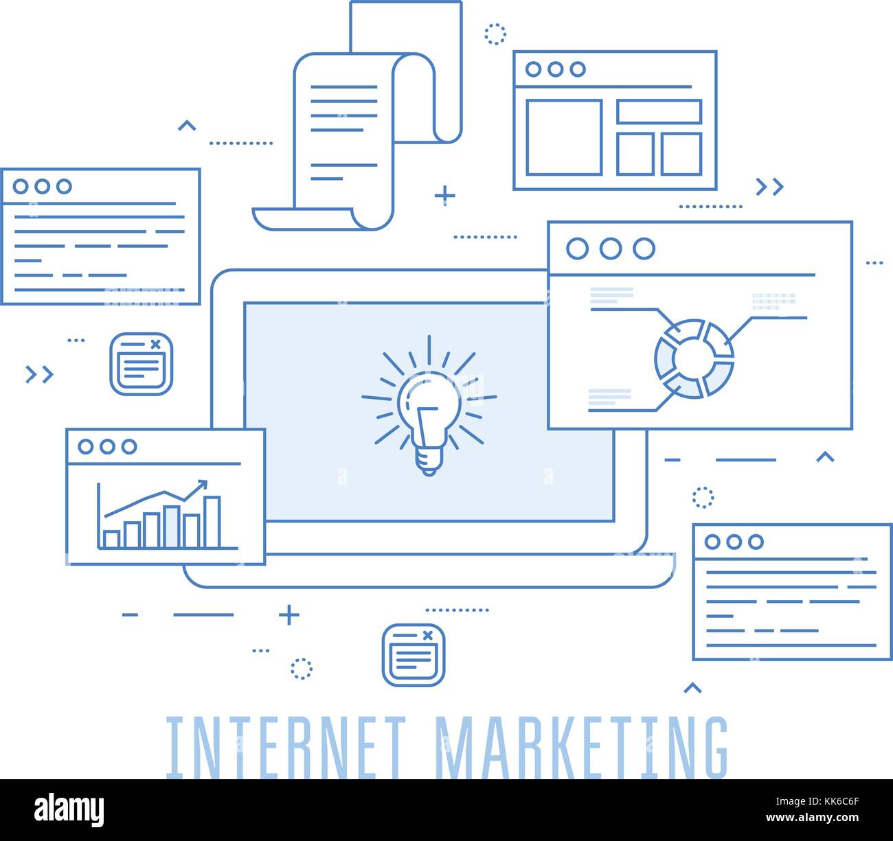 Stock Exchange analytics, dati e statisics - business analytics Illustrazione Vettoriale