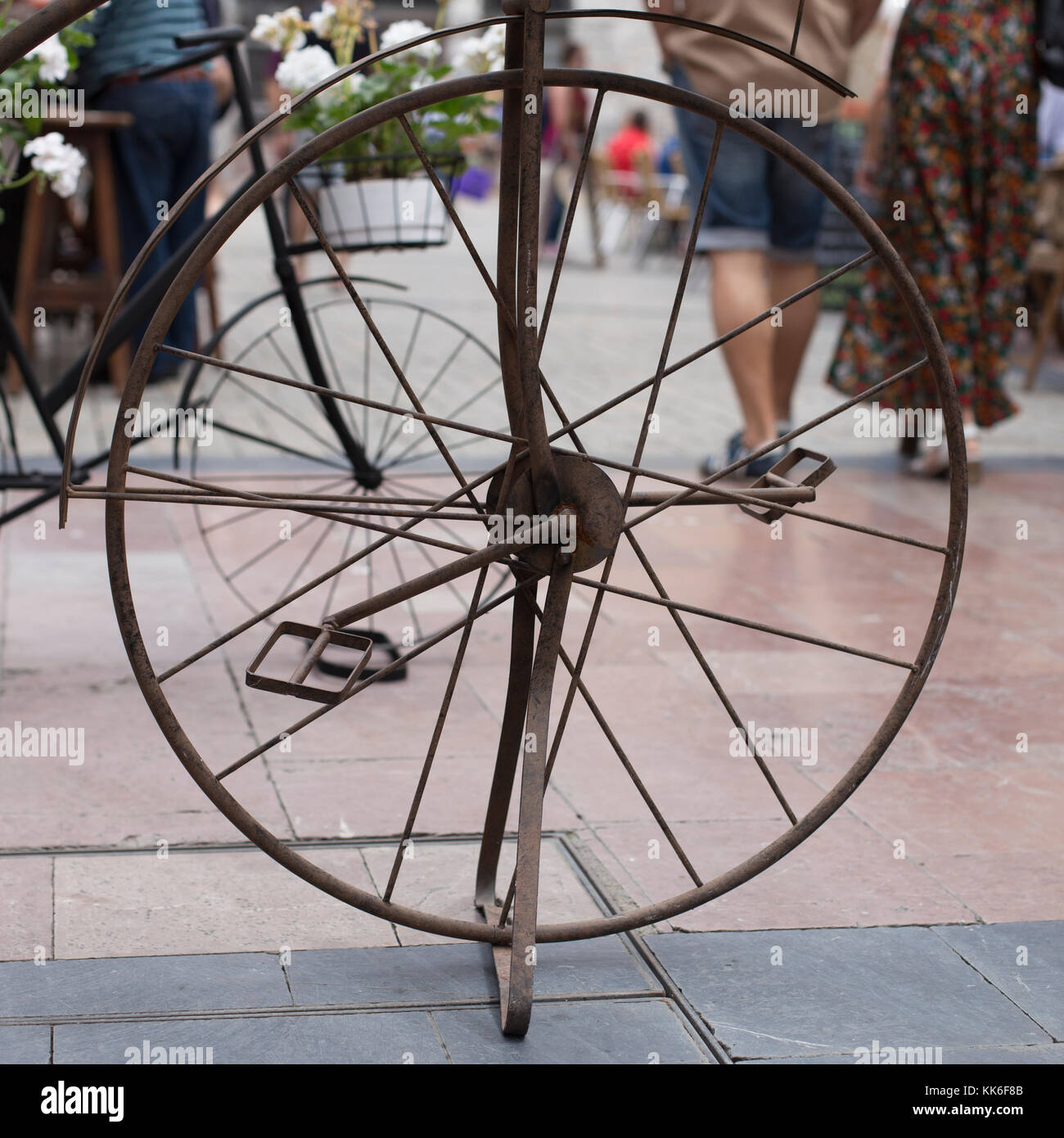 Bici in metallo Foto Stock