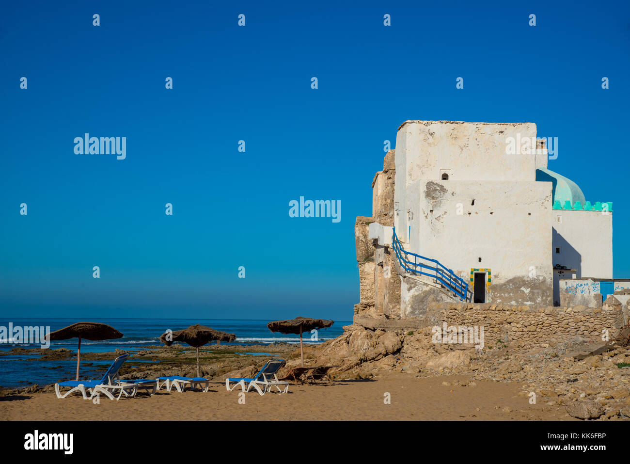 Spiaggia di Sidi Kaouki, maroc Foto Stock