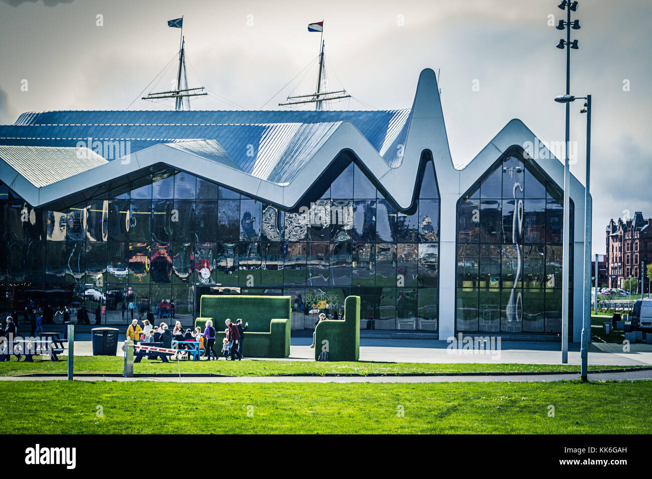 Glasgow, Scozia Il Riverside Museum, il Museo dei Trasporti, 12.04.2017, Regno Unito. Foto Stock
