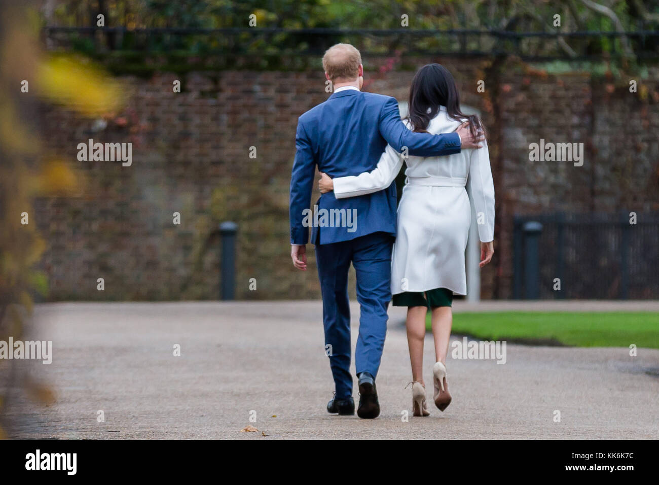 S.a.r. il principe Harry e Ms Meghan Markle annunciare il loro impegno, 27 novembre 2017 Foto Stock