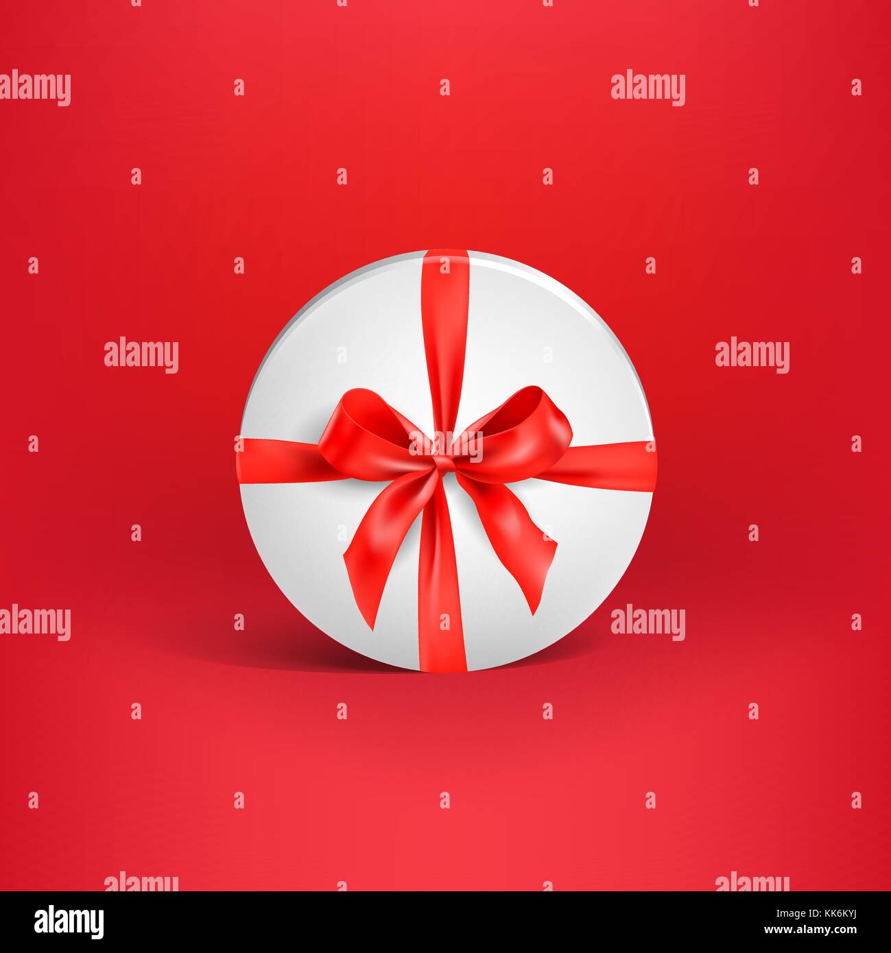 Holiday casella di colore bianco su rosso Illustrazione Vettoriale