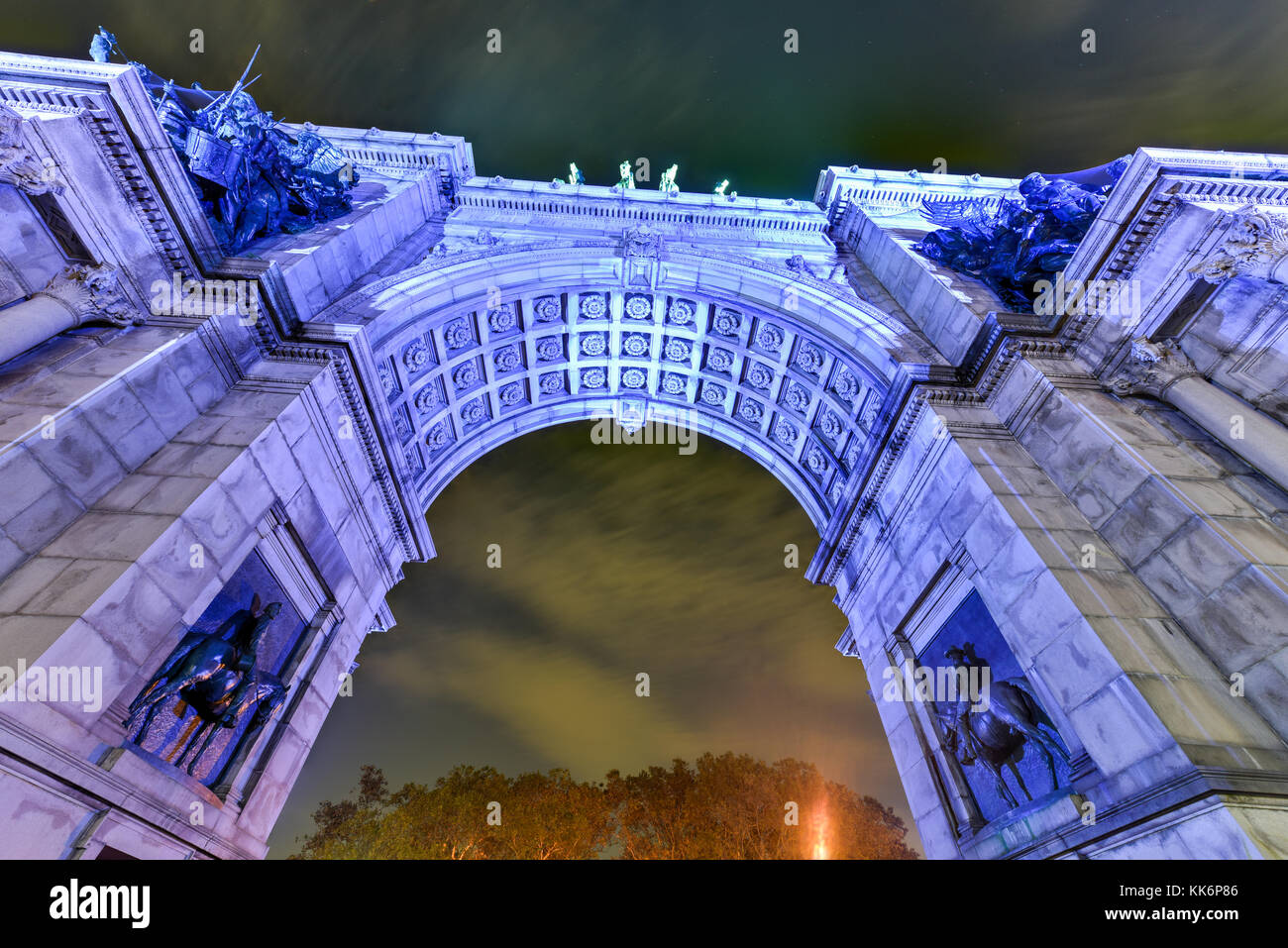 Grand Army Plaza in Brooklyn New York City per commemorare la vittoria dell'Unione durante la Guerra Civile. Foto Stock