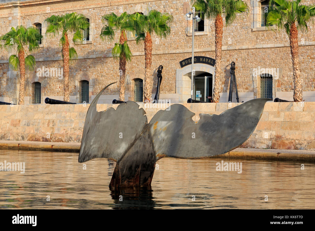 Coda di balena & Museo navale, città di Cartagena, Murcia, Spagna, Europa Foto Stock