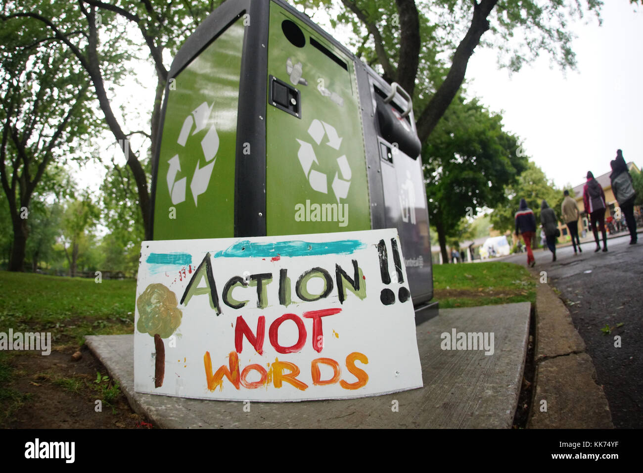 Montreal, Canada, 9 settembre,2014.protest marzo mondiale contro il cambiamento climatico. credito:mario beauregard/alamy live news Foto Stock