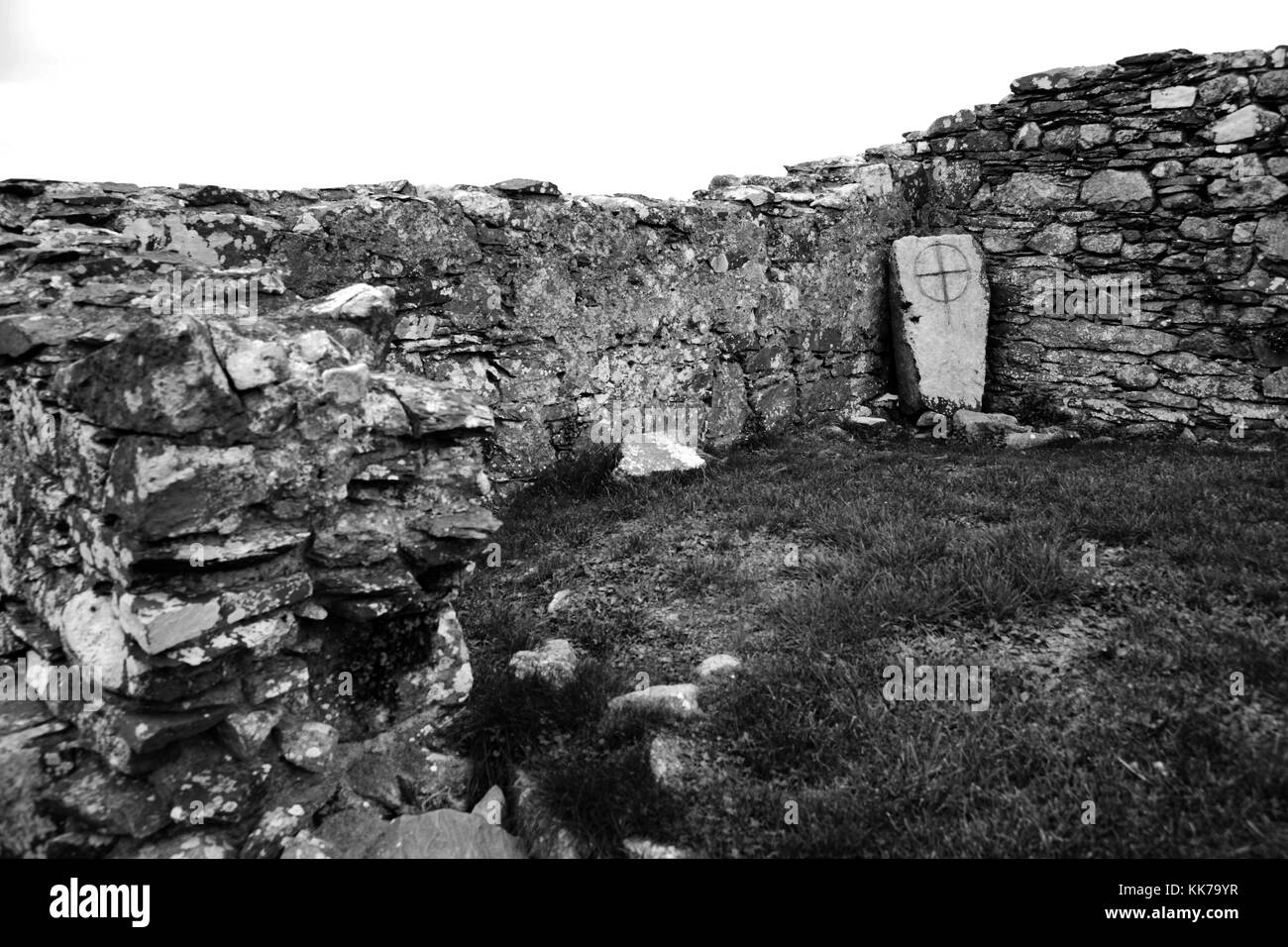 Galles, UK, Regno Unito Street e scene del villaggio con siti storici Foto Stock