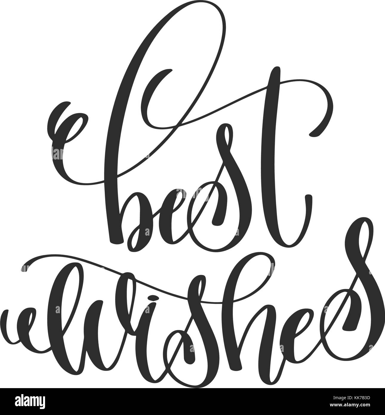 I migliori auguri - scritte a mano l iscrizione alla vacanza invernale desig Illustrazione Vettoriale