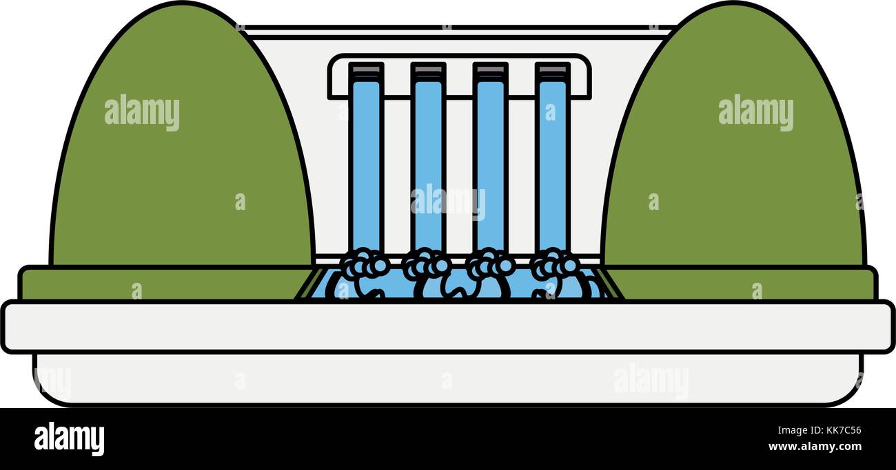 Diga eletric energia Illustrazione Vettoriale