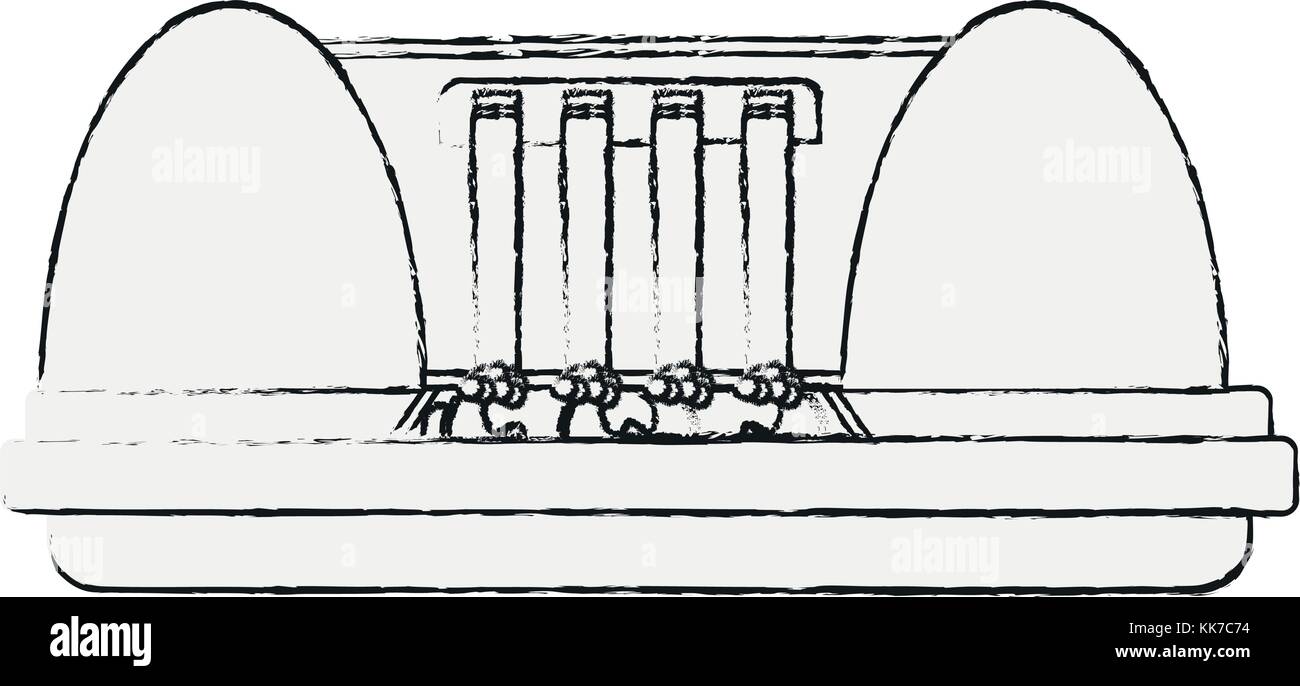 Diga eletric energia Illustrazione Vettoriale