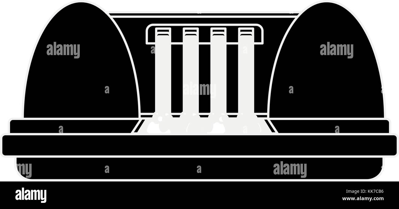 Diga eletric energia Illustrazione Vettoriale