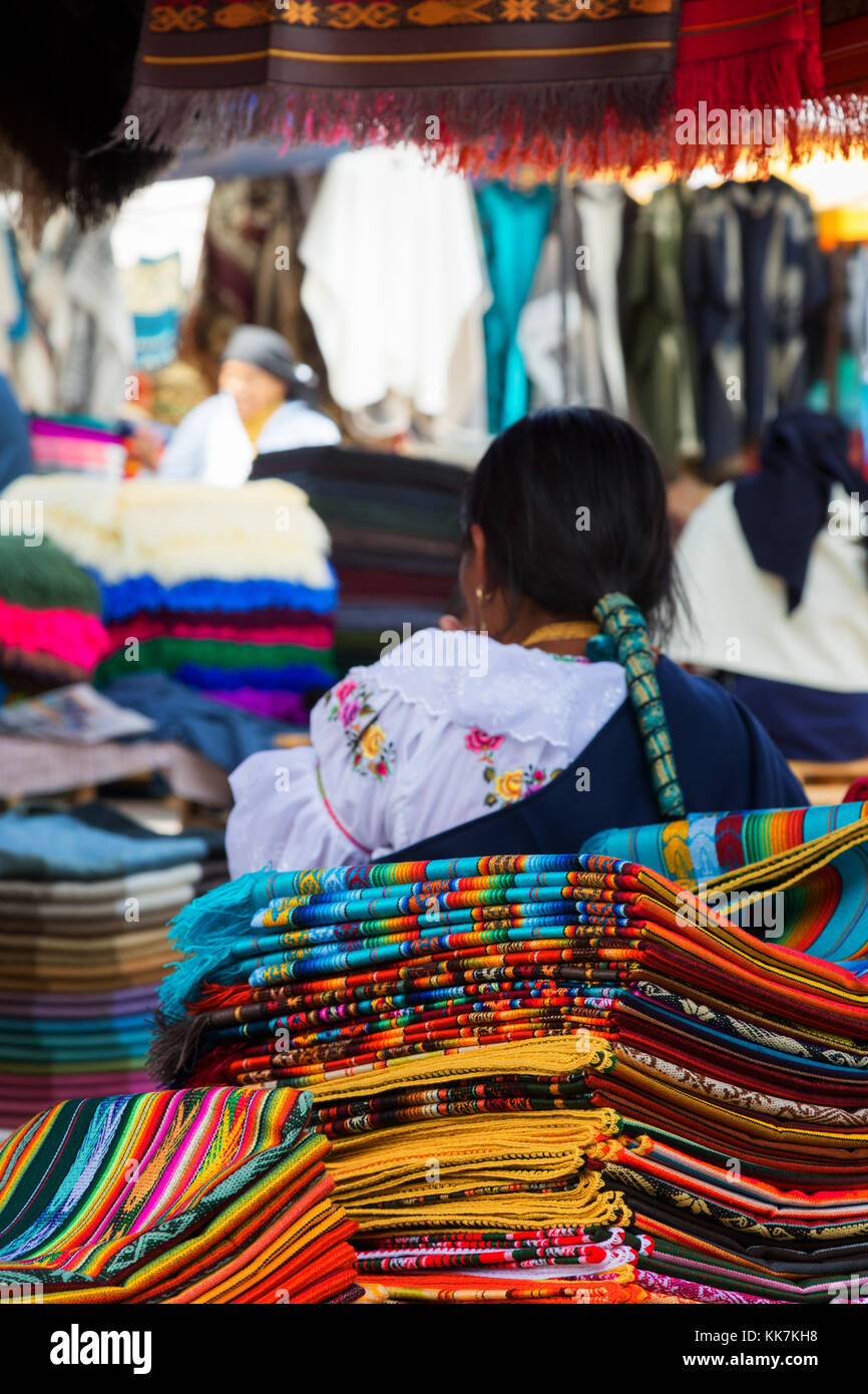 Mercato di Otavalo, Ecuador America del Sud Foto Stock