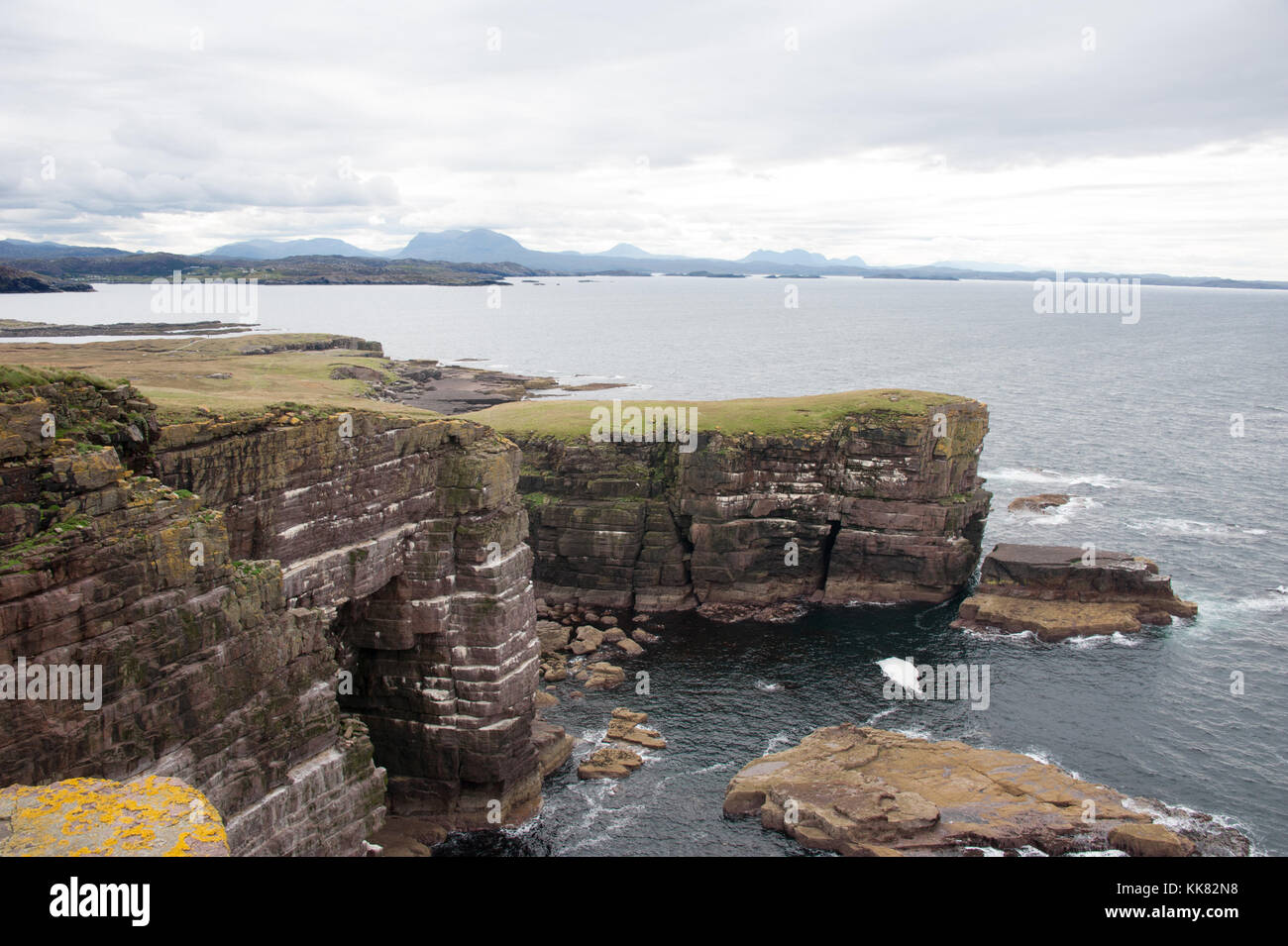 Handa Island, Scozia. Un'isola disabitata al largo della costa nord ovest della Scozia che è gestito dalla Scottish Wildlife Trust come una riserva di uccelli Foto Stock