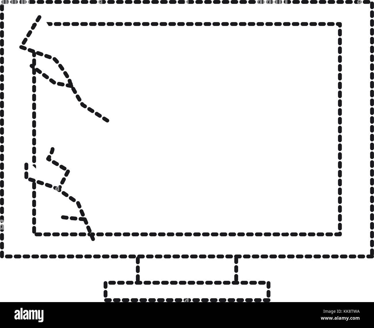 Computer icona del monitor Illustrazione Vettoriale