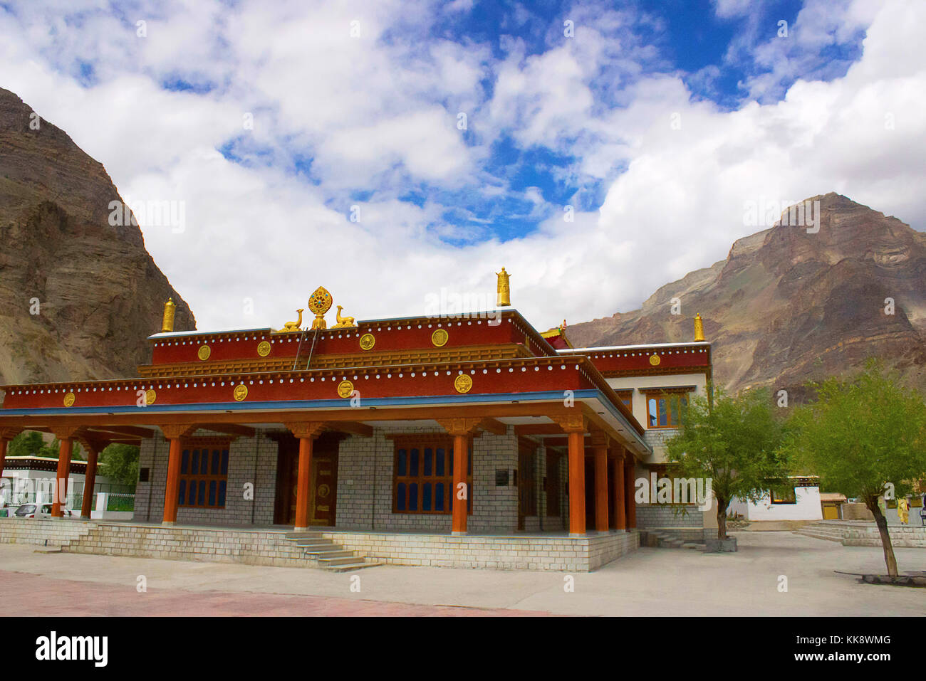 Monastero di Tabo. Villaggio Tabo di Spiti Valley, Himachal Pradesh, India settentrionale. Foto Stock