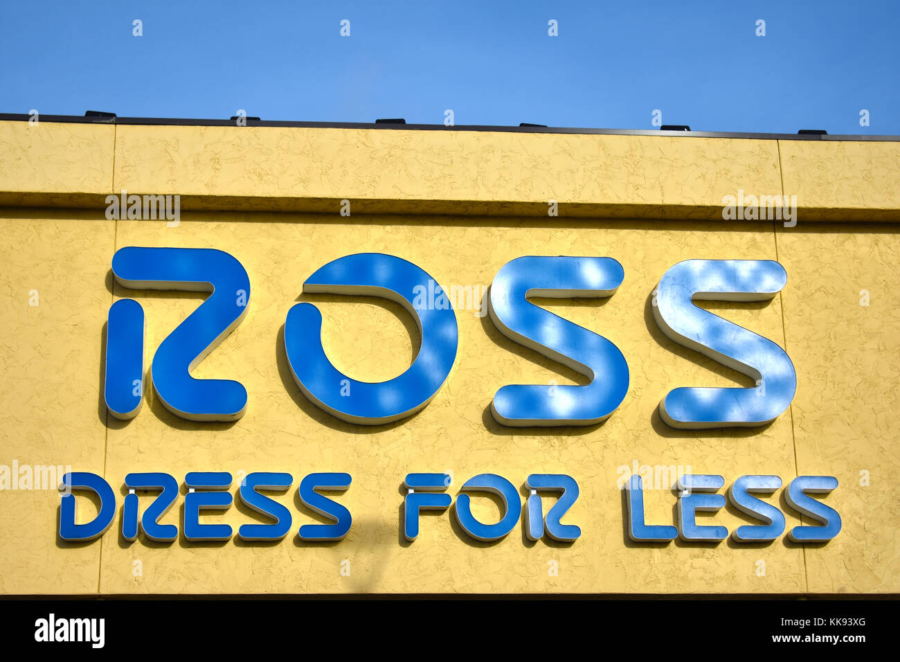 Ross abito per meno lo sconto retail store in Bellingham, Washington. Foto Stock