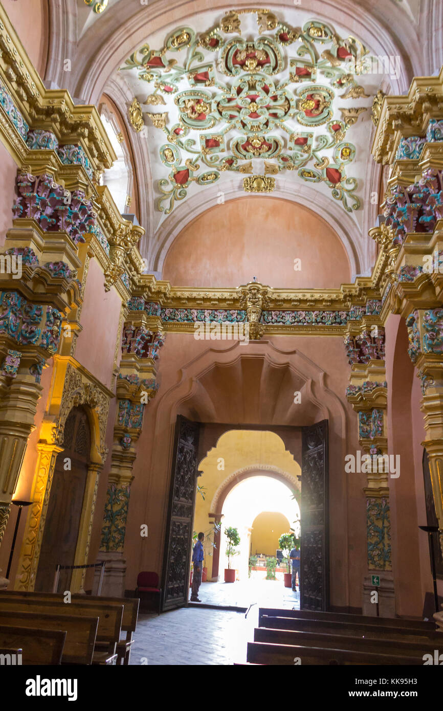 Interno della chiesa. San Luis Potosí San Luis Potosí. Messico Foto Stock