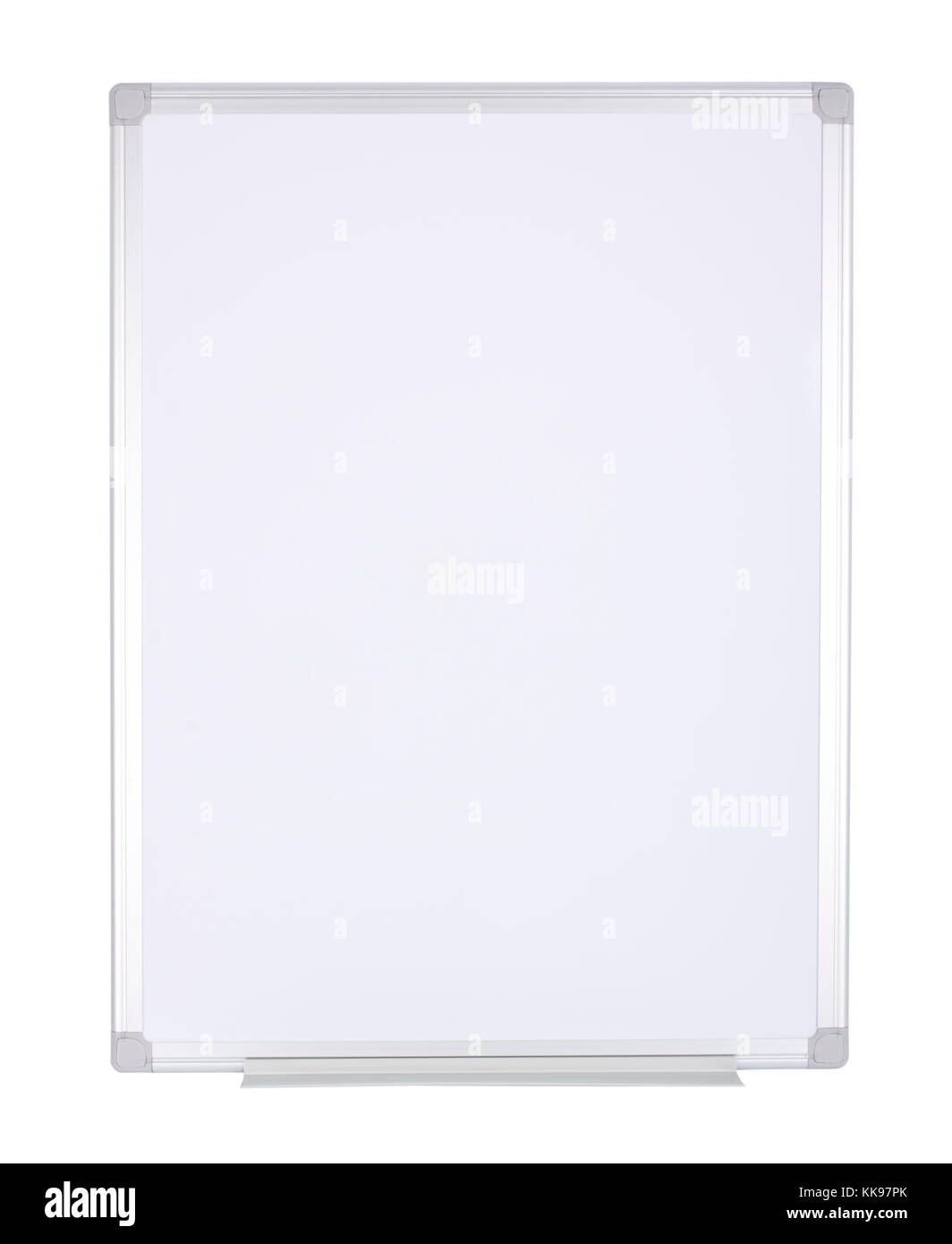 Magnetizzato lavagna vuota isolata su sfondo bianco. Foto Stock