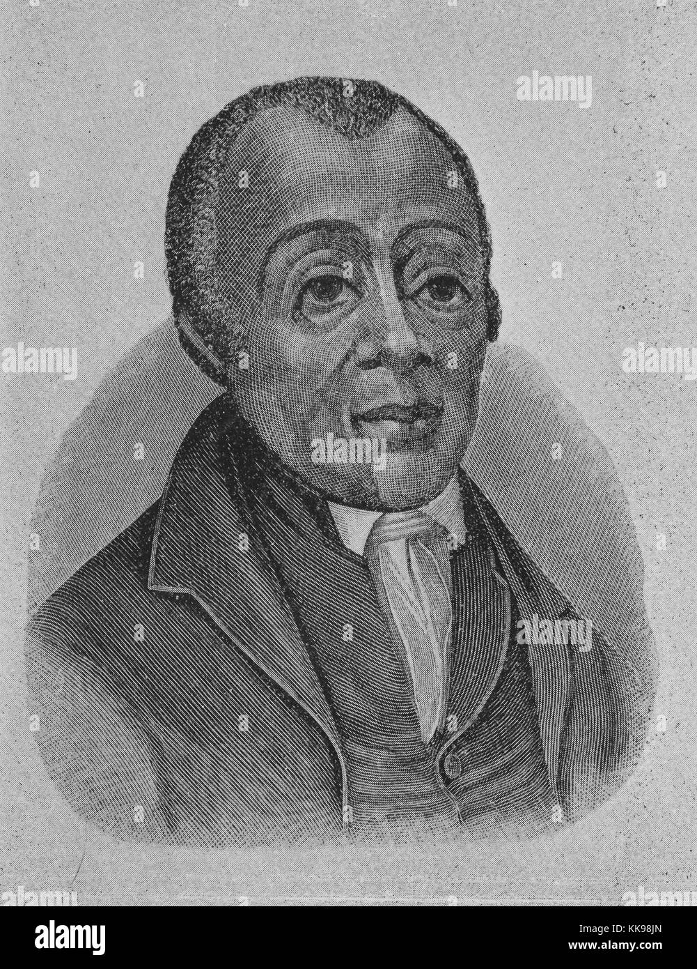 Ritratto inciso del reverendo Richard Allen, un ministro, educatore e scrittore, e uno degli Stati Uniti' più attivi e influenti leader afro-americano, nel 1794 ha fondato il metodista africana chiesa episcopale (AME), il primo afro-americano indipendente denominazione negli Stati Uniti, 1902. Dalla Biblioteca Pubblica di New York. Foto Stock