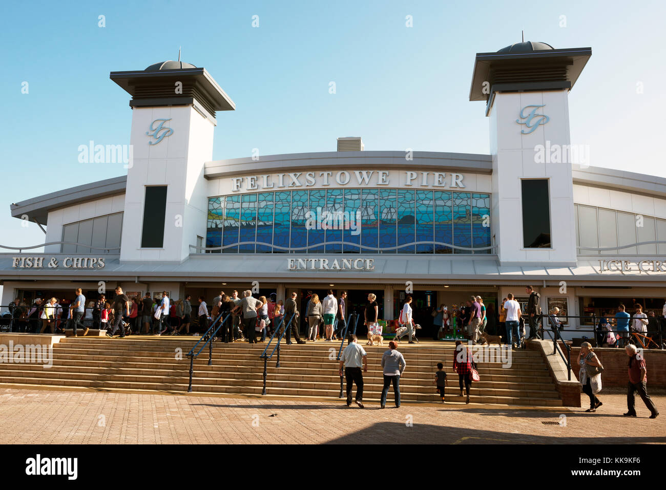 Felixstowe Pier, Suffolk, Inghilterra. Foto Stock