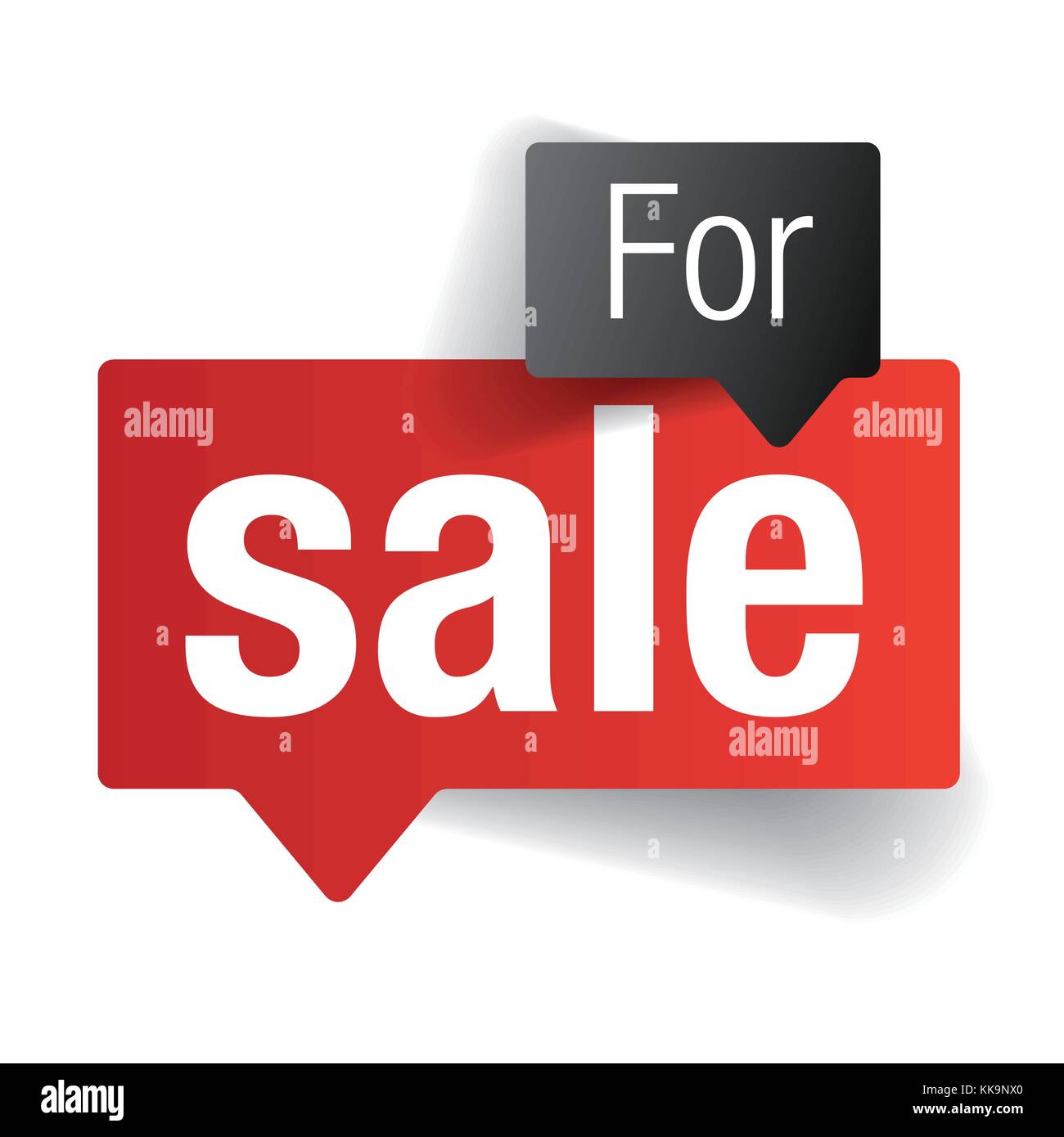 In vendita segno discorso bolla Illustrazione Vettoriale