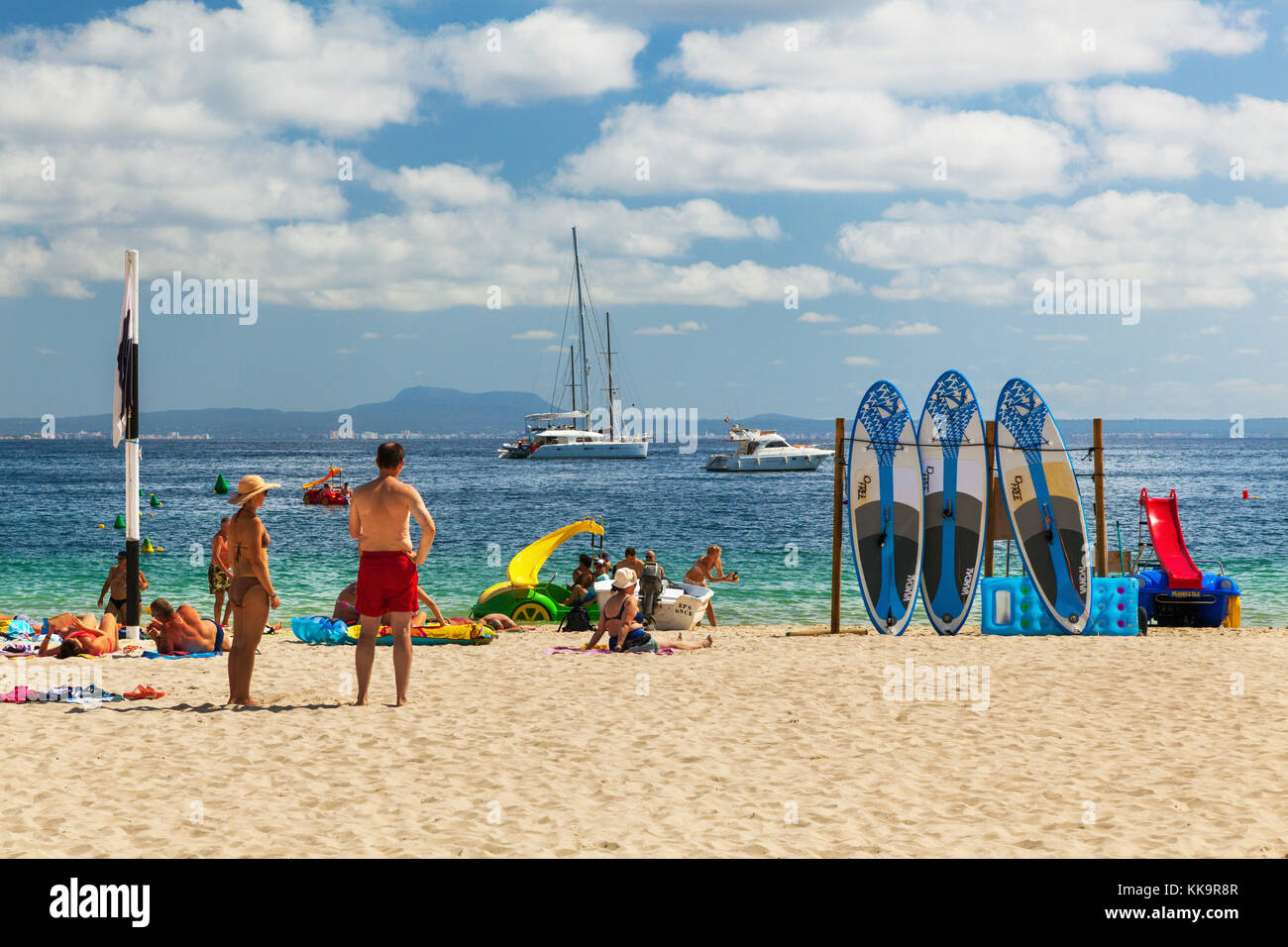 Spiaggia di palma nova, Mallorca, Spagna, Europa Foto Stock