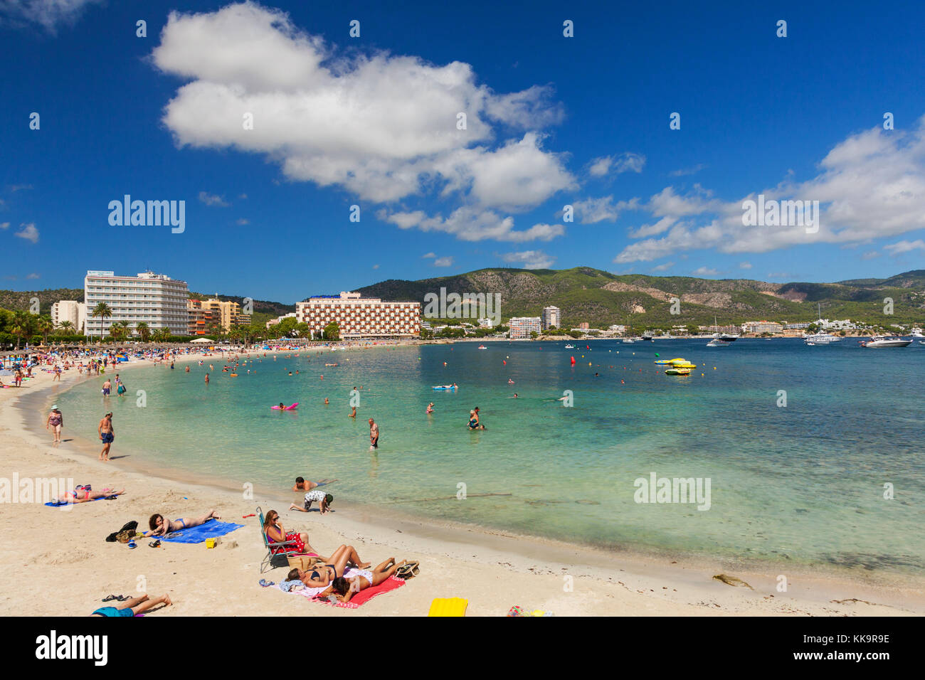 Spiaggia di palma nova, Mallorca, Spagna, Europa Foto Stock