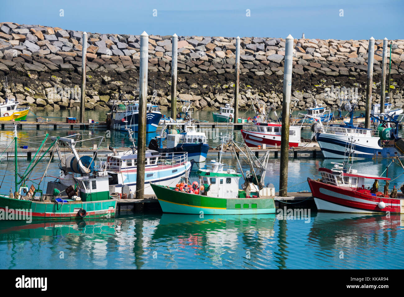 Porto barche, saint quay portrieux, cotes d'Armor Bretagna, Francia, Europa Foto Stock